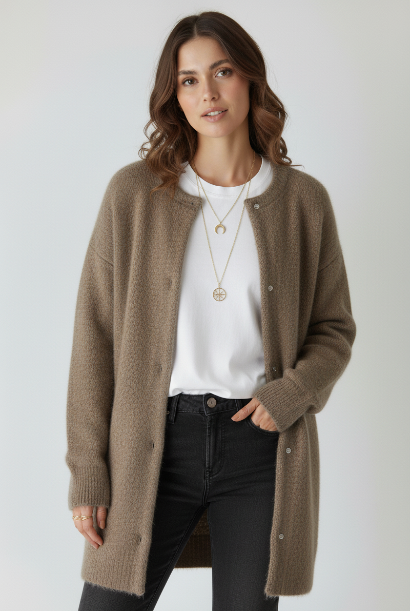 Arie | Elegant Refined Cardigan – Stylish Knitwear for Modern Comfort
