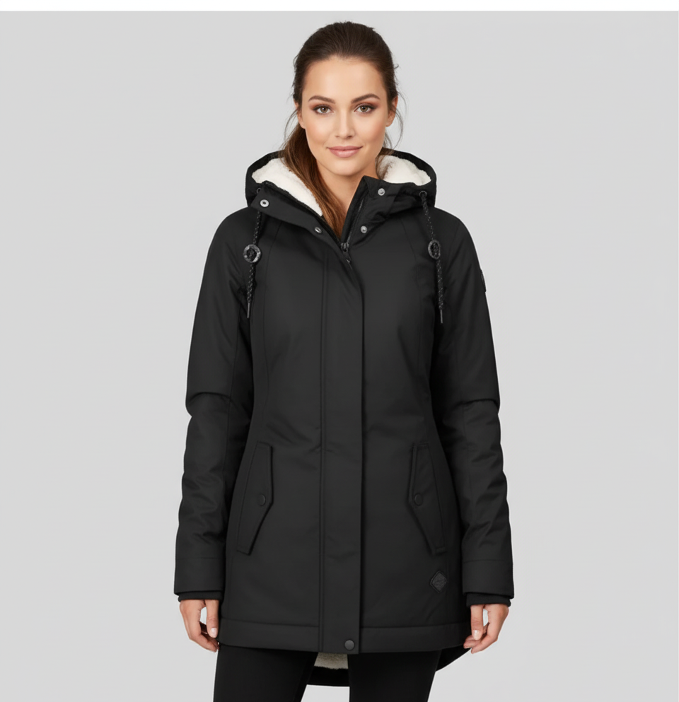 Chloe | Women’s Long Waterproof Winter Jacket with Hood & Warm Lining – Insulated Coat for Cold Canadian Winters