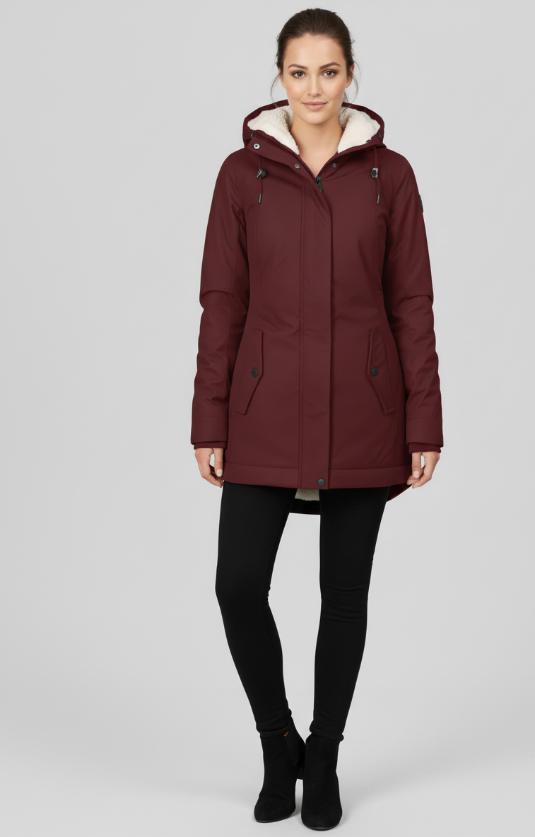 Chloe | Women’s Long Waterproof Winter Jacket with Hood & Warm Lining – Insulated Coat for Cold Canadian Winters