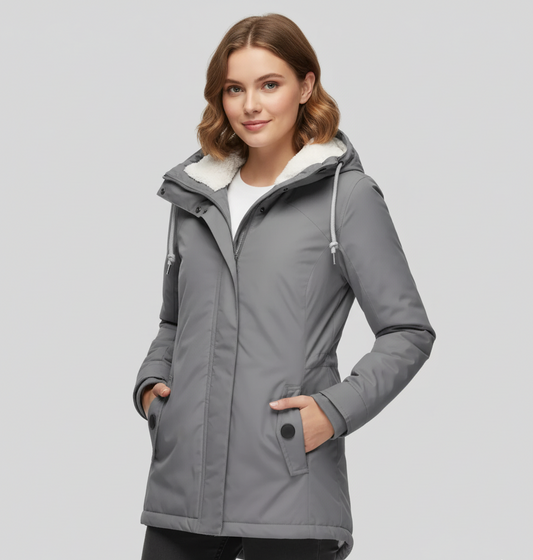 Chloe | Women’s Long Waterproof Winter Jacket with Hood & Warm Lining – Insulated Coat for Cold Canadian Winters